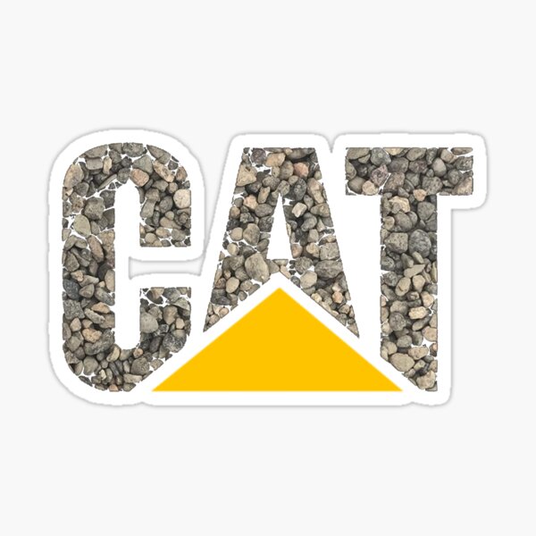 CAT in Gravel Sticker