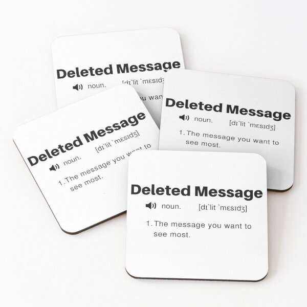 Aperçu de l'œuvre Définition de message supprimé drôle créée et vendue par Sleepy Cat Design.