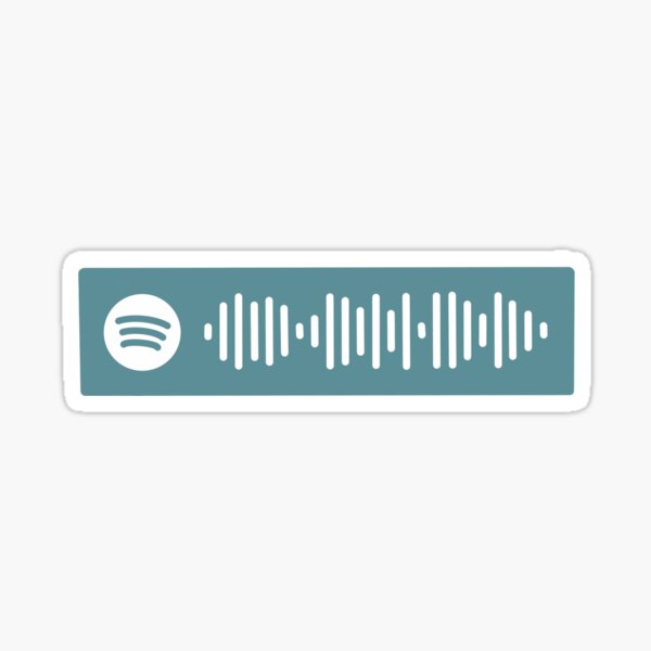 brand new ben album spotify code turqoise blue Sticker