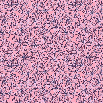Artwork thumbnail, Retro leafy pattern by Raseelvm