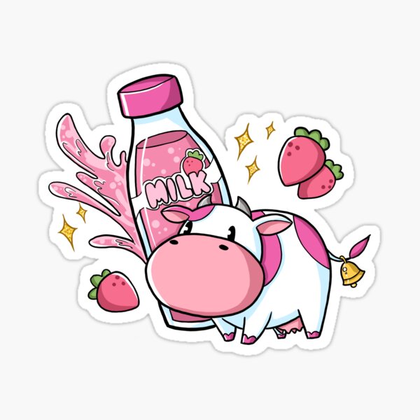 Strawberry Cow! Sticker