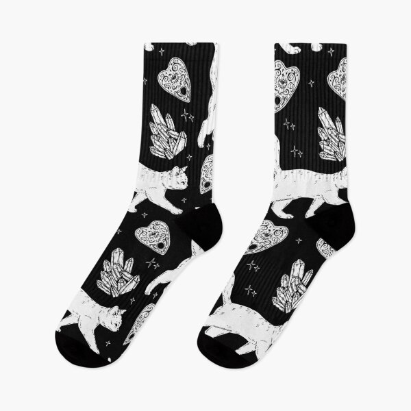 Item preview, Black Cat Witchy Pattern White designed and sold by MoonObscura.