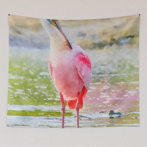 Item preview, Roseate Spoonbill Preening its Feathers  designed and sold by Susan Rydberg.