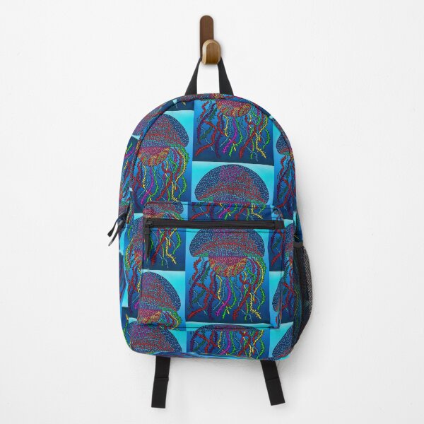 Item preview, Rainbow Jellyfish with Deep Sea Background designed and sold by Maxwell Nightser.