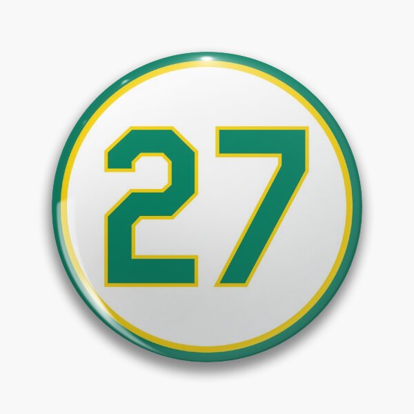 Item preview, Catfish Hunter #27 Jersey Number designed and sold by StickBall.