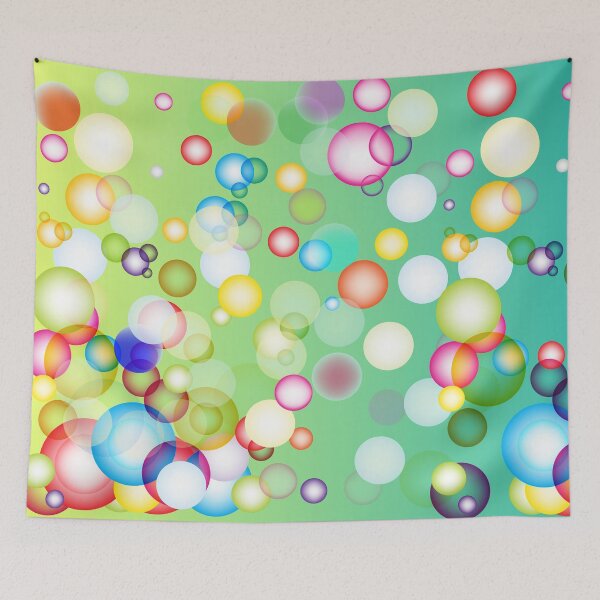 Item preview, Abstract Colorful transparent Bubbles Graphics bright color circles designed and sold by mashmosh.