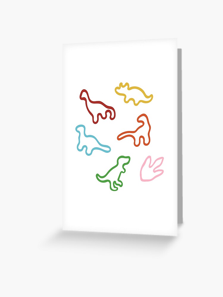 silly bandz (dino collection) | Greeting Card