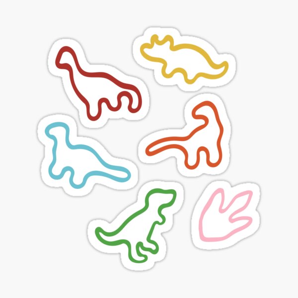 silly bandz (dino collection) Sticker for Sale by letterwithviv