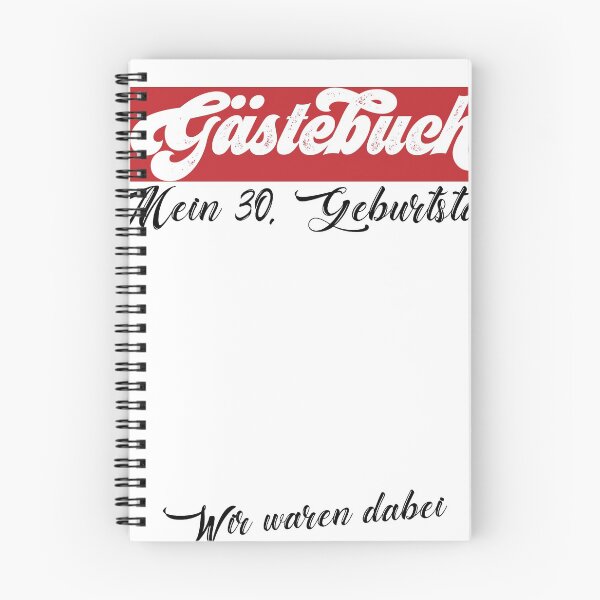 Item preview, Gästebuch zum runden Geburtstag 30 Jahre Shirt designed and sold by markusabart.