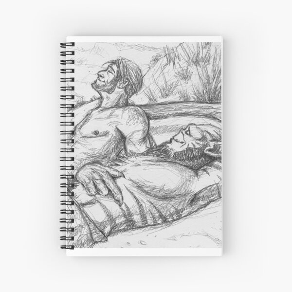 Vista previa del artículo con la obra «maridos espaciales en la playa», diseñado y vendido por buffaluffalo.