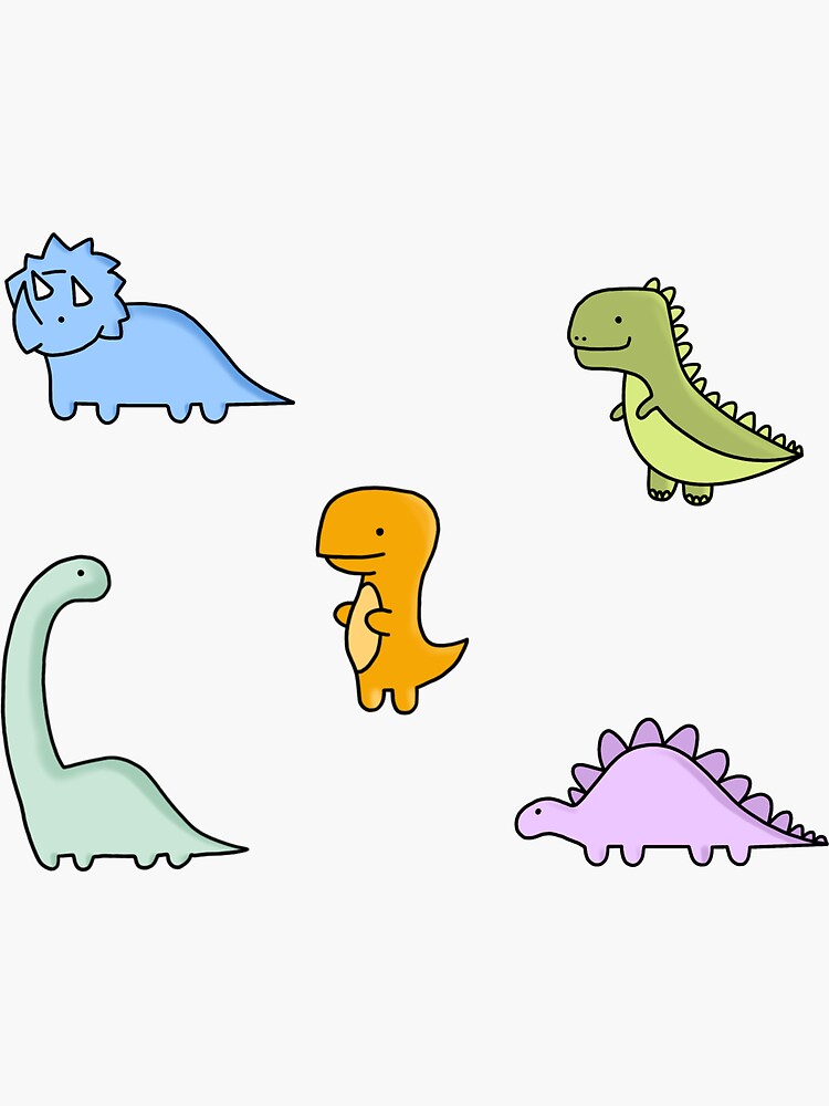 Dinosaur Set Sticker for Sale by Kennedy Rain