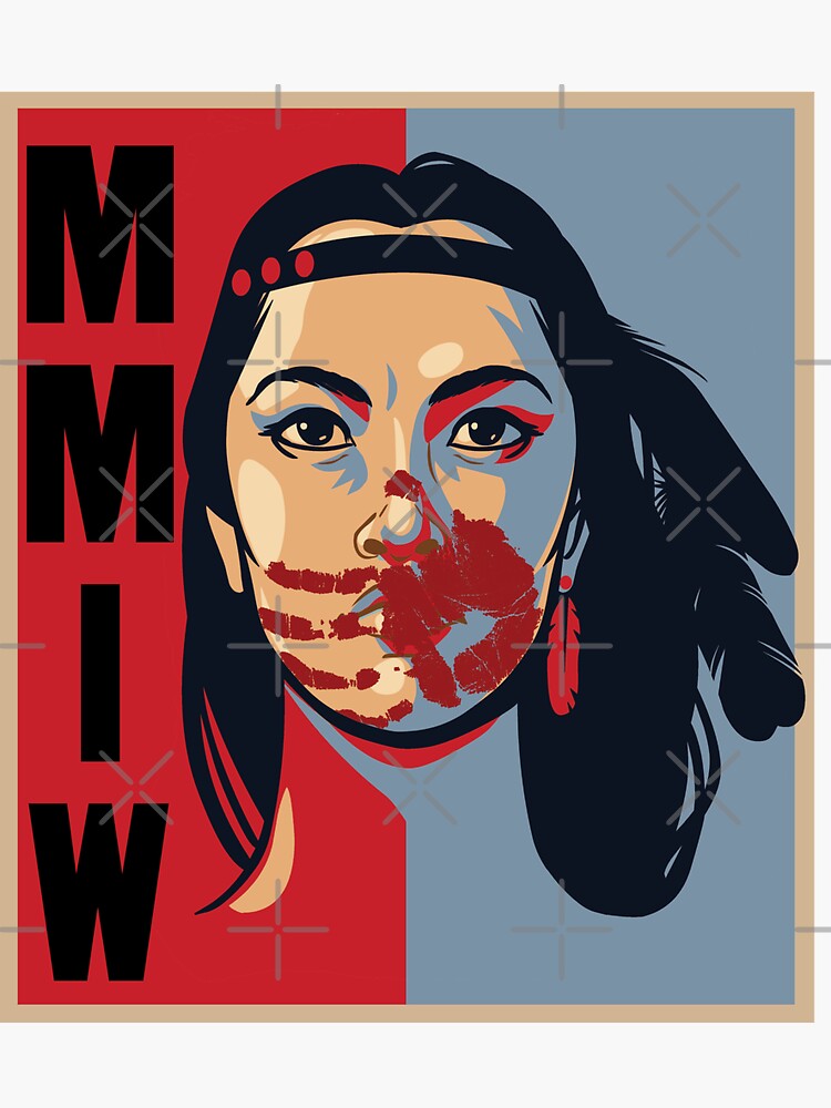 "MMIW Awareness Native American Woman Artwork For The Missing and