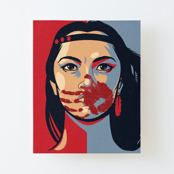 Mmiw Awareness Native American Woman Artwork For The Missing And Murdered Indigenous Women Version 2 Mounted Print By Rkasper Redbubble