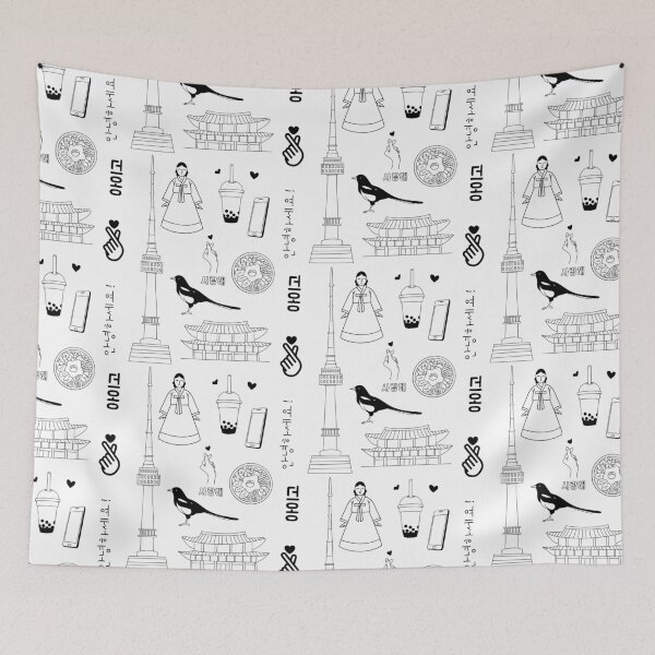 Item preview, Korea Pattern stiker sheet designed and sold by Maria N.
