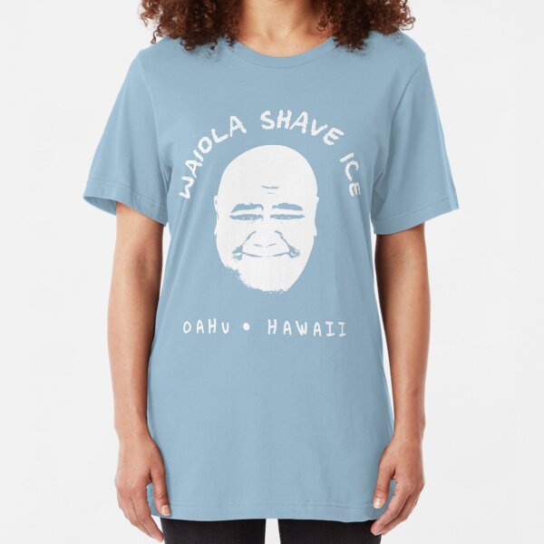 Waiola Shave Ice (White) Slim Fit T-Shirt
