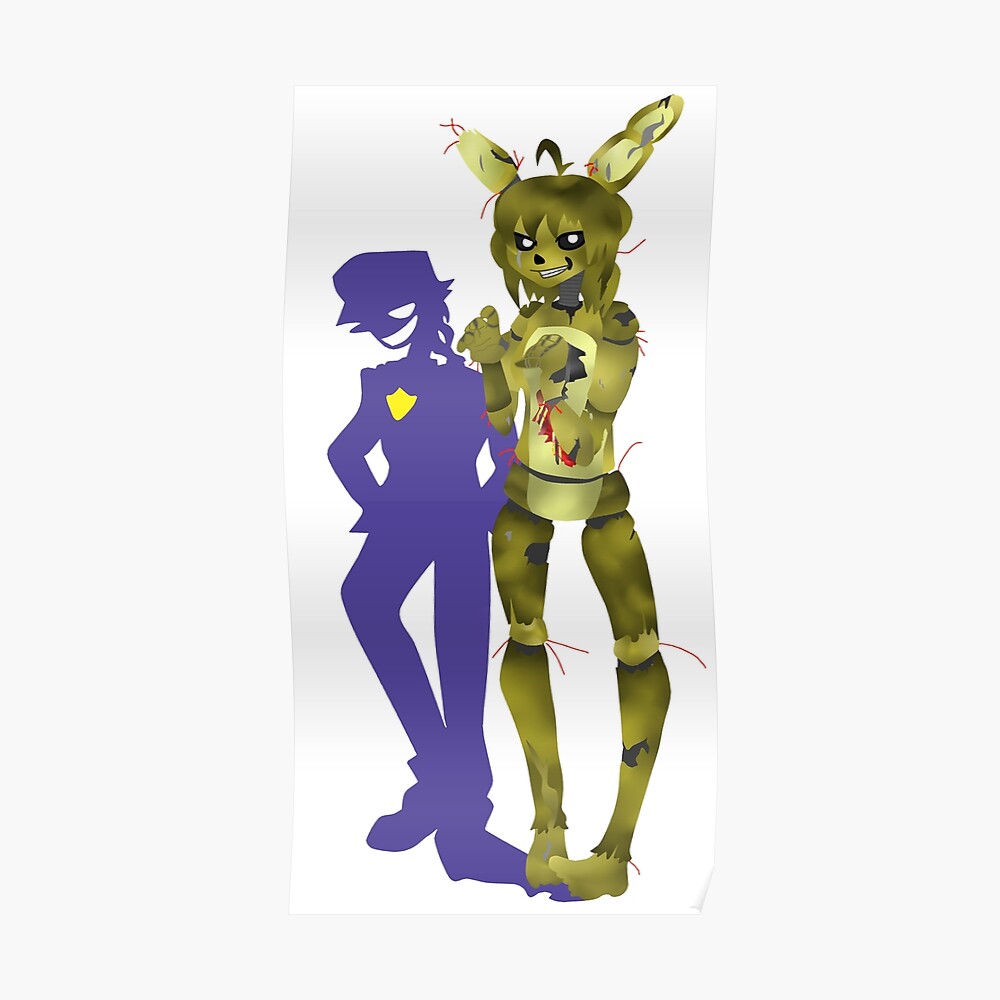 Purple Guy With Springtrap Sticker By Cutiesongshop Redbubble