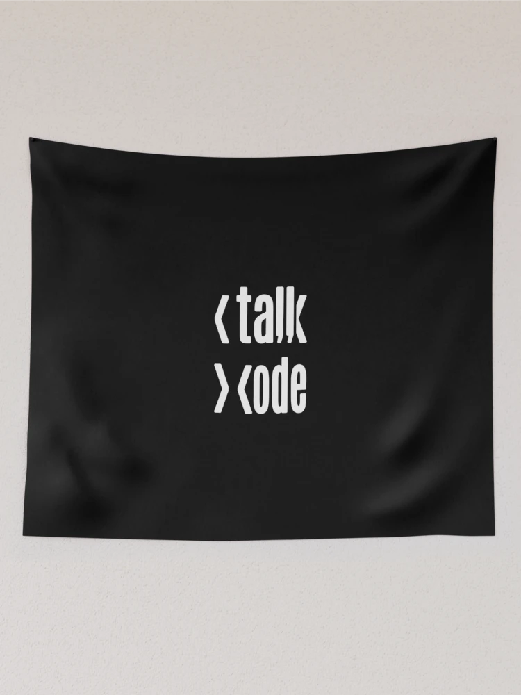 Thumbnail 2 of 3, Tapestry, Less Talk More Code designed and sold by cheeryscript.