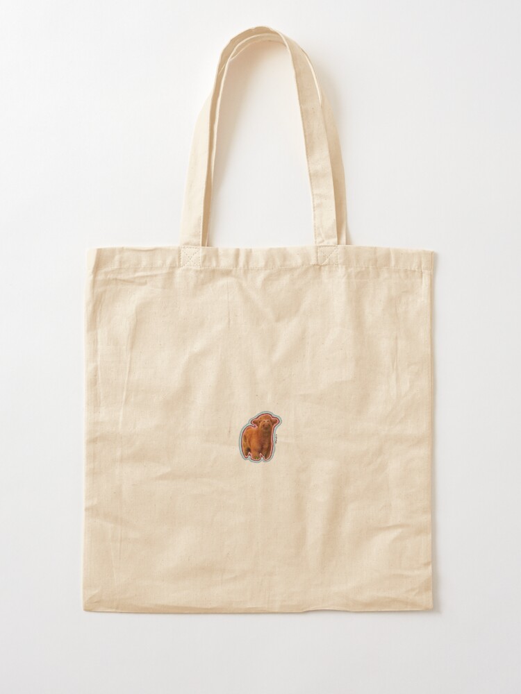 fluffy cow tote bag