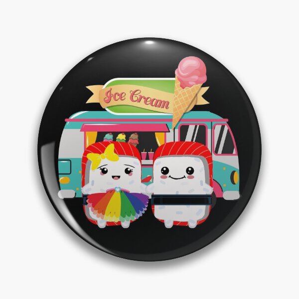 Item preview, Maguros Ice Cream Date Tshirt Japanese Character Cute Funny Kawaii Graphic Cartoony Design for Apparel Accessories Home Decor Skins Totes Bags Wall Art Stickers designed and sold by Rocbebe.
