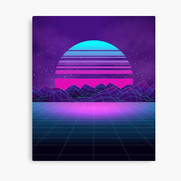 Synthwave Vaporwave Aesthetics Canvas Print