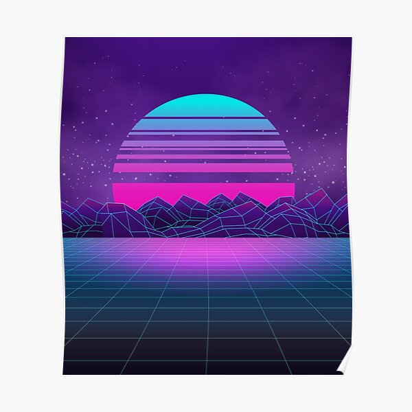 Synthwave Vaporwave Aesthetics Poster