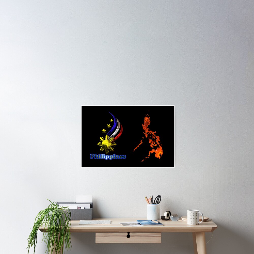 Philippine map logo Poster