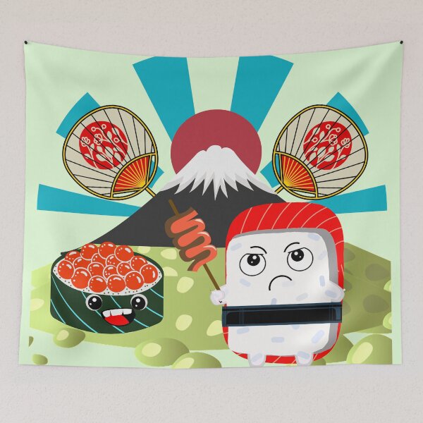 Item preview, Maguros Epic Battle Tshirt Japanese Character Cute Funny Kawaii Graphic Cartoony Design for Apparel Accessories Home Decor Skins Totes Bags Wall Art Stickers designed and sold by Rocbebe.