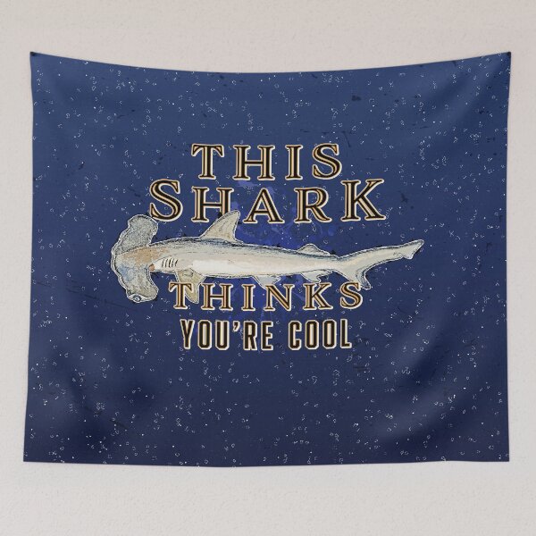 Item preview, This Hammer Shark thinks you're cool - retro pattern designed and sold by amazimals.