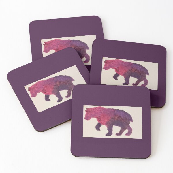 Item preview, Pink bear acrylic painting by tabitha kremesec designed and sold by Tabitha Kremesec.