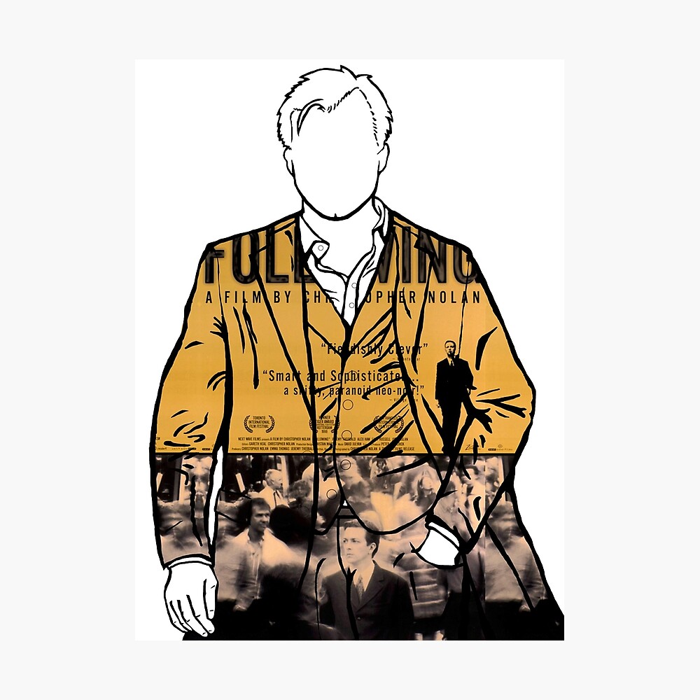 Christopher Nolan Portrait Following Poster By Youre So Punny Redbubble