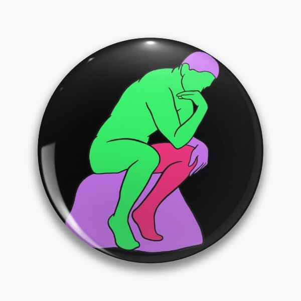 Item preview, The Thinker - Vaporwave 80s Colors - Pattern designed and sold by isstgeschichte.
