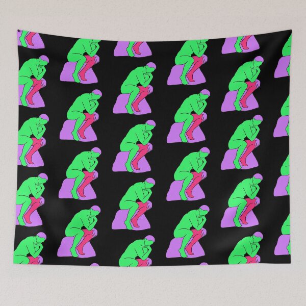 Item preview, The Thinker - Vaporwave 80s Colors - Pattern designed and sold by isstgeschichte.