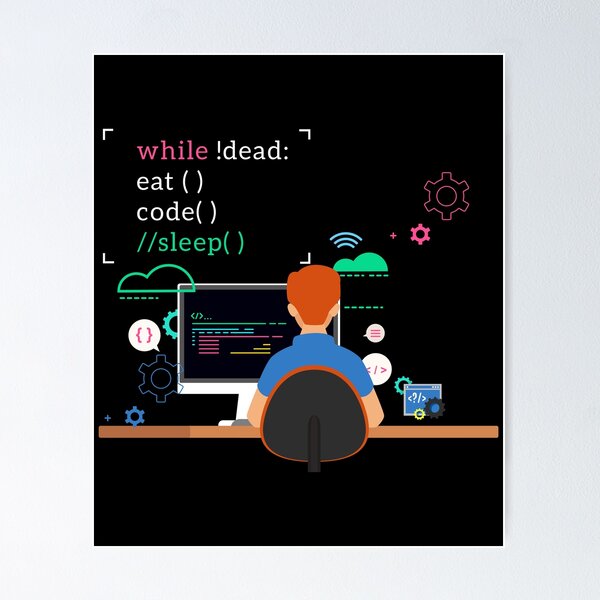 Artikel-Vorschau von Essen Schlafcode Informatik Programmieren Design-Produkt, designt und verkauft von Lisbob.