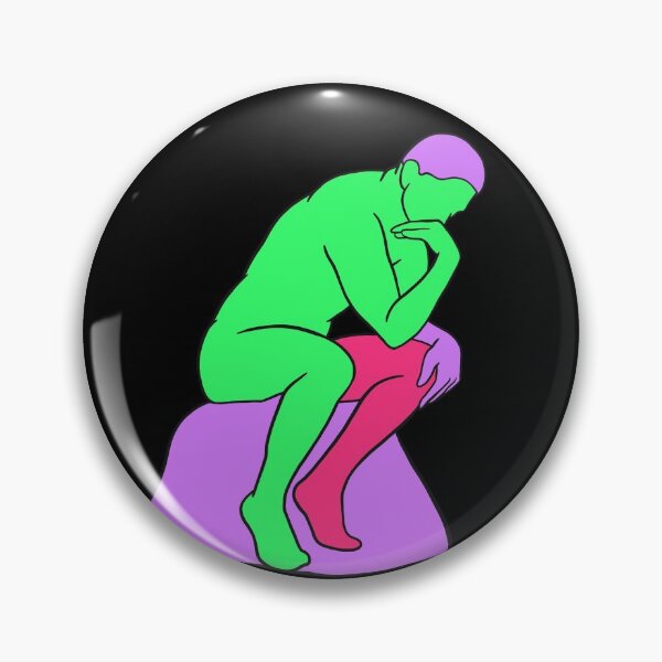 Item preview, The Thinker - Vaporwave 80s Colors designed and sold by isstgeschichte.