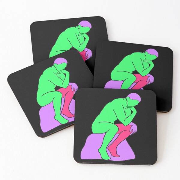Item preview, The Thinker - Vaporwave 80s Colors designed and sold by isstgeschichte.
