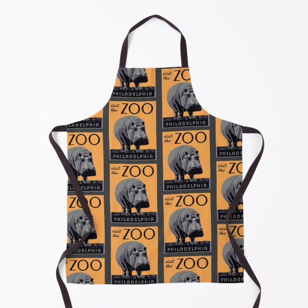 Item preview, Vintage Hippo T-Shirt Visit The Zoo Retro Philadelphia Poster designed and sold by TopTeeShop.