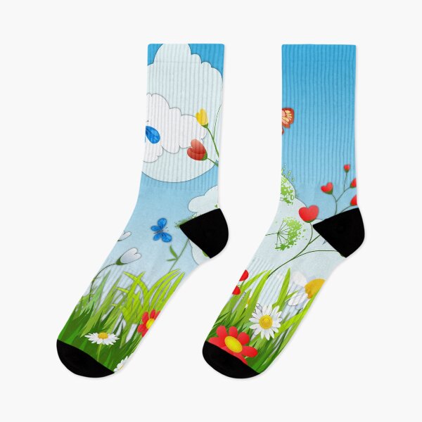 Item preview, Summer grass and Colorful flowers and butterflies designed and sold by mashmosh.