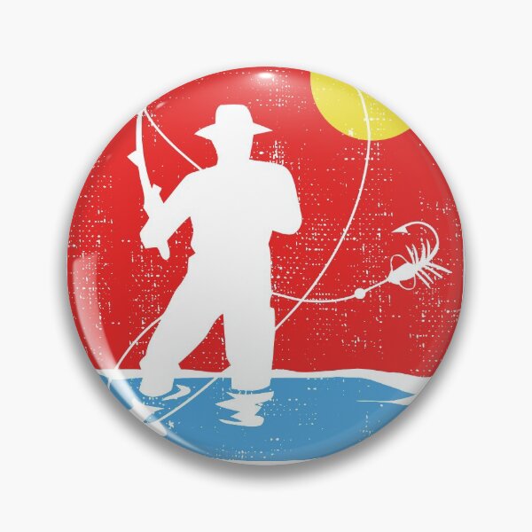 Item preview, Fly Fishing at Sunset | Cool Vintage Retro Distressed design product designed and sold by Lisbob.