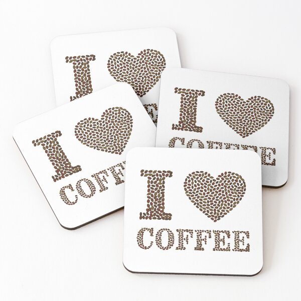 Item preview, I Love Coffee (Made Of Coffee Beans), Coffee Lover designed and sold by 4AllTimes.