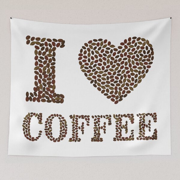 Item preview, I Love Coffee (Made Of Coffee Beans), Coffee Lover designed and sold by 4AllTimes.