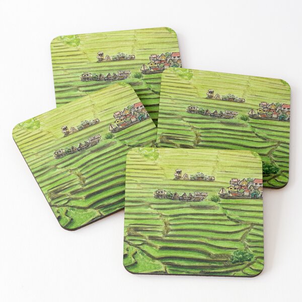Item preview, Batad Rice Terraces Watercolor Illustration designed and sold by miaaa-does-art.
