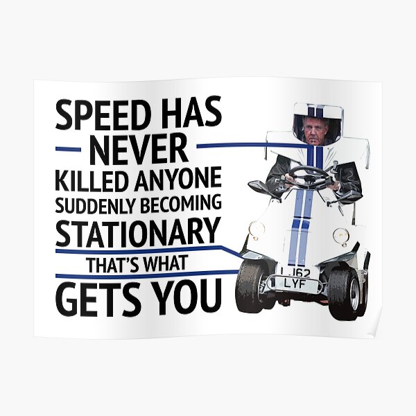 Geschwindigkeit - Jeremy Clarkson Zitat Poster