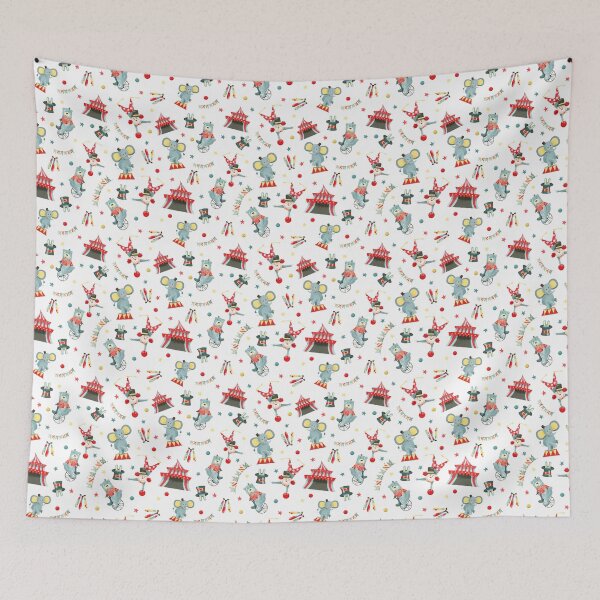 Item preview, Watercolour Circus Pattern designed and sold by SquinkCreative.