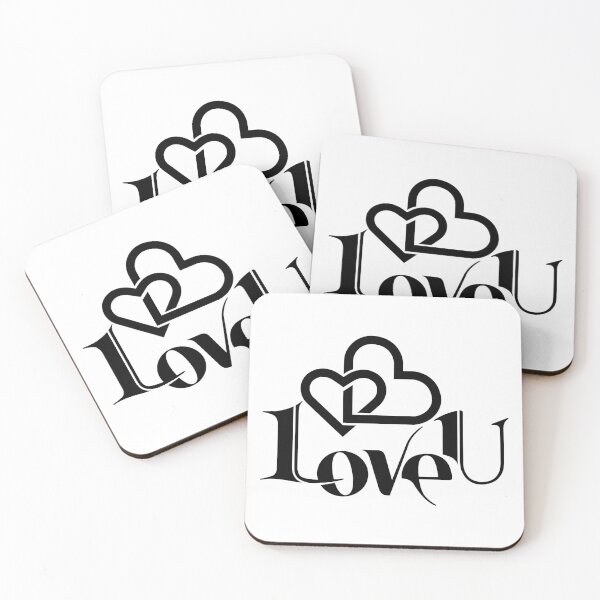 Item preview, Love U, Love-Themed With Two Connected Hearts designed and sold by 4AllTimes.