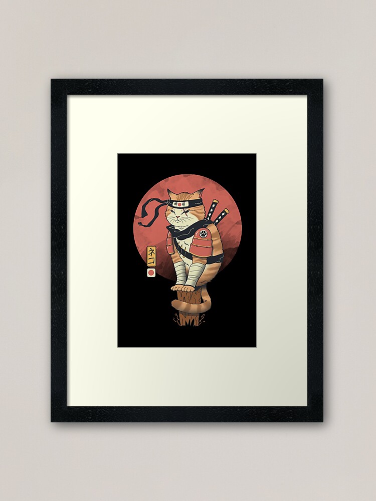 Thumbnail 2 of 7, Framed Art Print, Shinobi Cat designed and sold by vincenttrinidad.