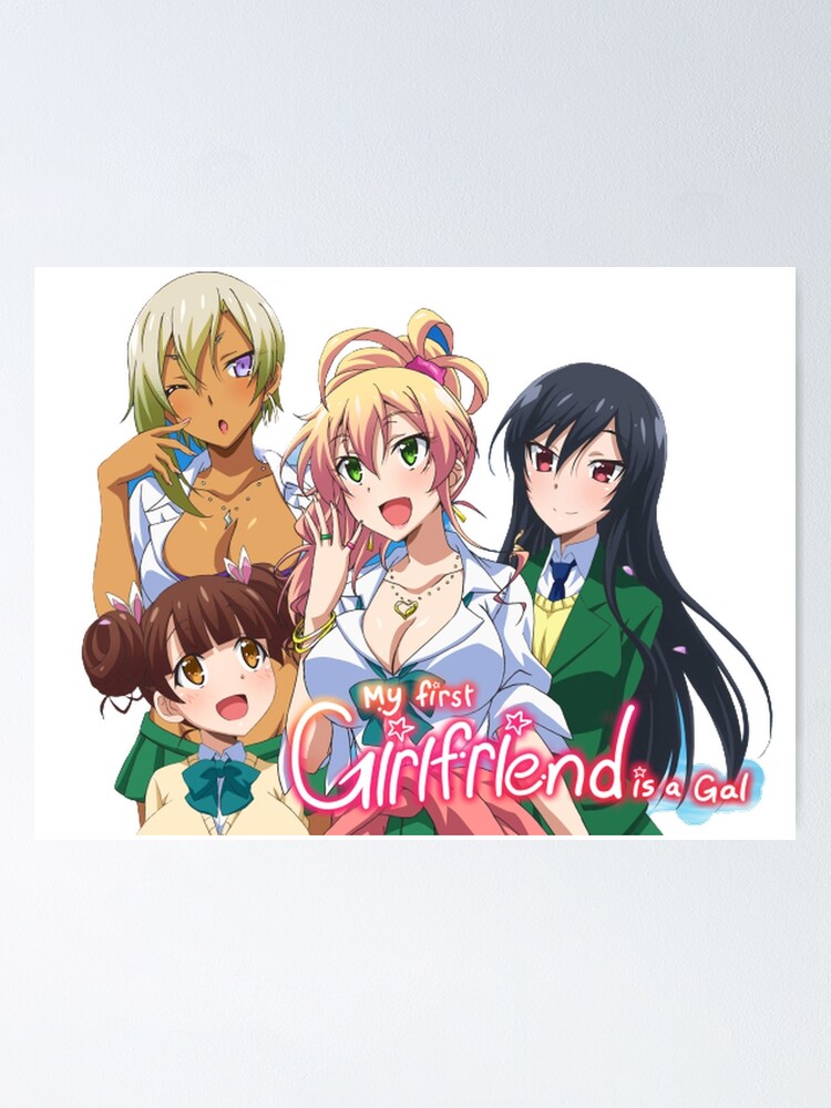 My First Girlfriend Is A Gal Hajimete No Gal Logo Poster By Shadowbolt Redbubble