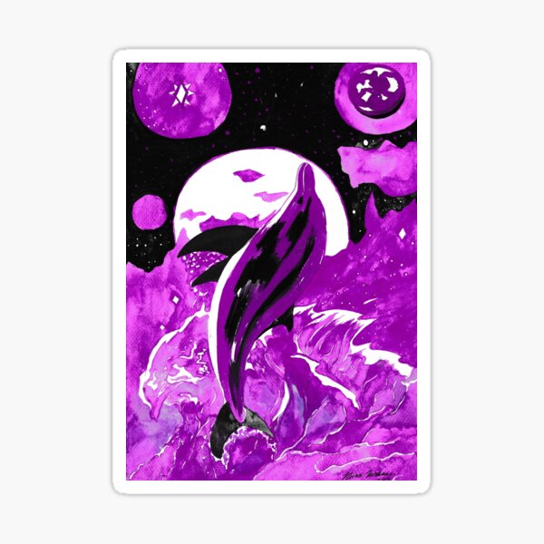 Dolphin Dance- Purple Palette Sticker