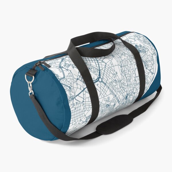 Item preview, Lisbon map city map poster - modern gift with city map in dark blue designed and sold by 44spaces.