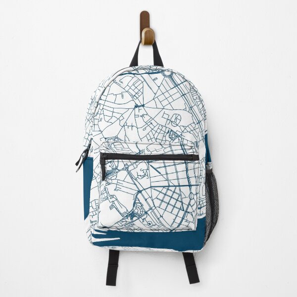Item preview, Lisbon map city map poster - modern gift with city map in dark blue designed and sold by 44spaces.