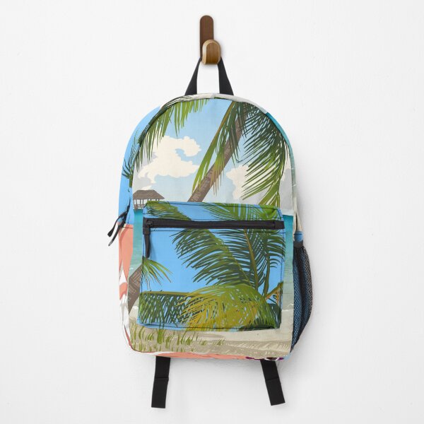 Item preview, Summer background with Beautiful girl in bikini  on the beach and Coconut Tree designed and sold by mashmosh.